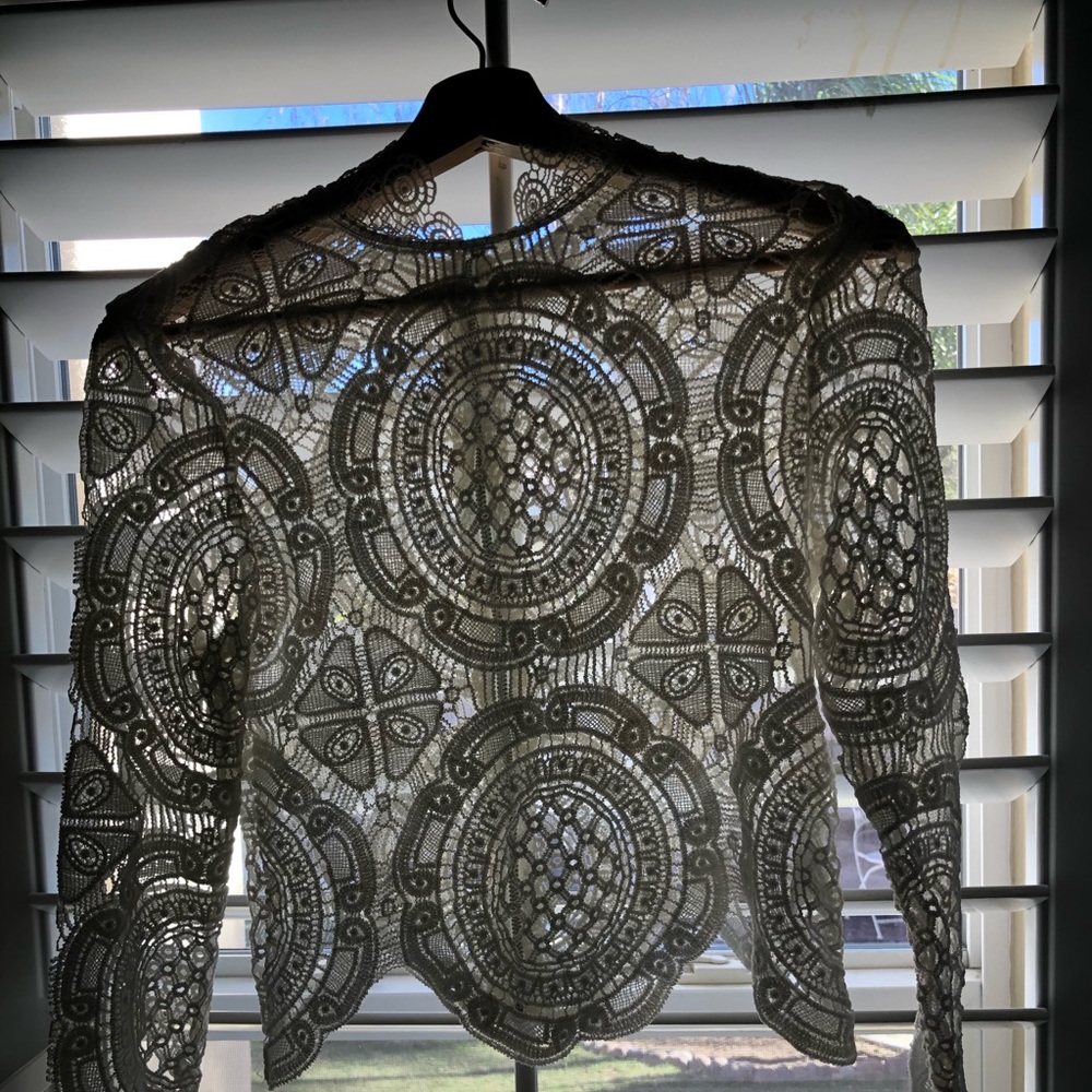 Beautiful White Knit Victorian Top